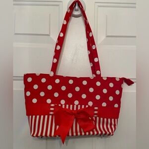 Red Polka Dot Tote Bag